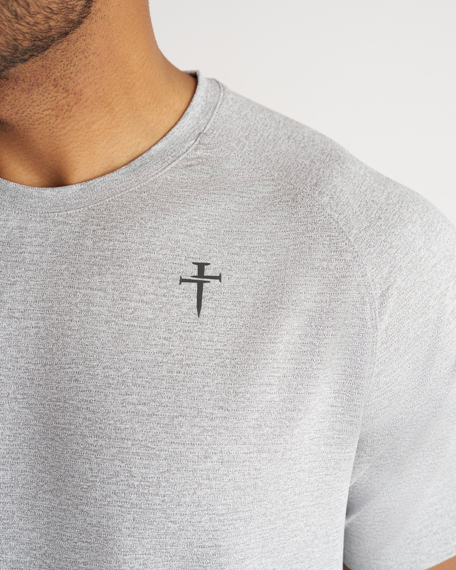Aion-Lite™ Tee "Cross" - Grey Marl