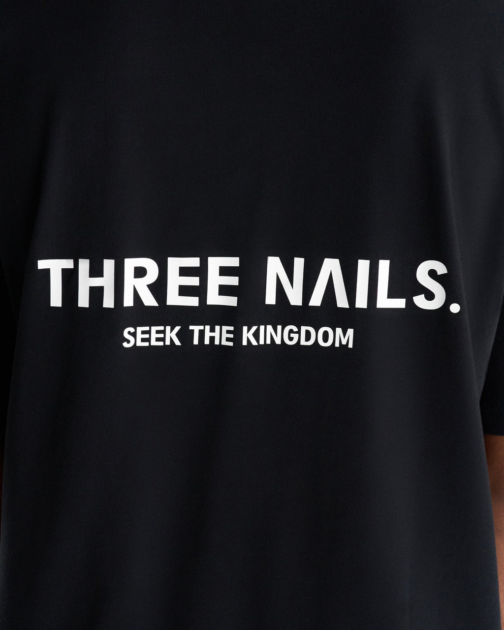 Heavyweight Cotton Oversized Tee "STK" - Black