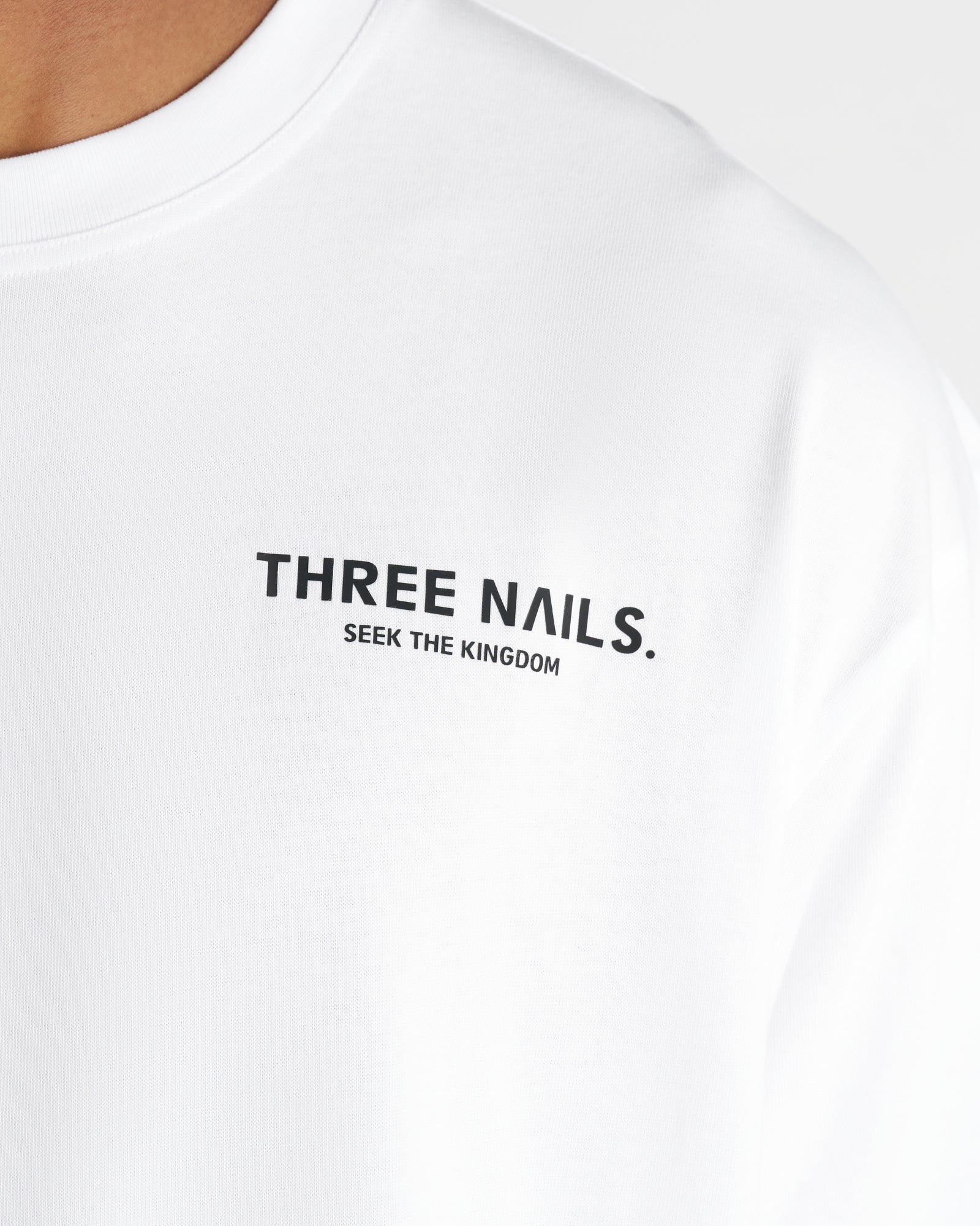 Heavyweight Cotton Oversized Tee "STK" - White