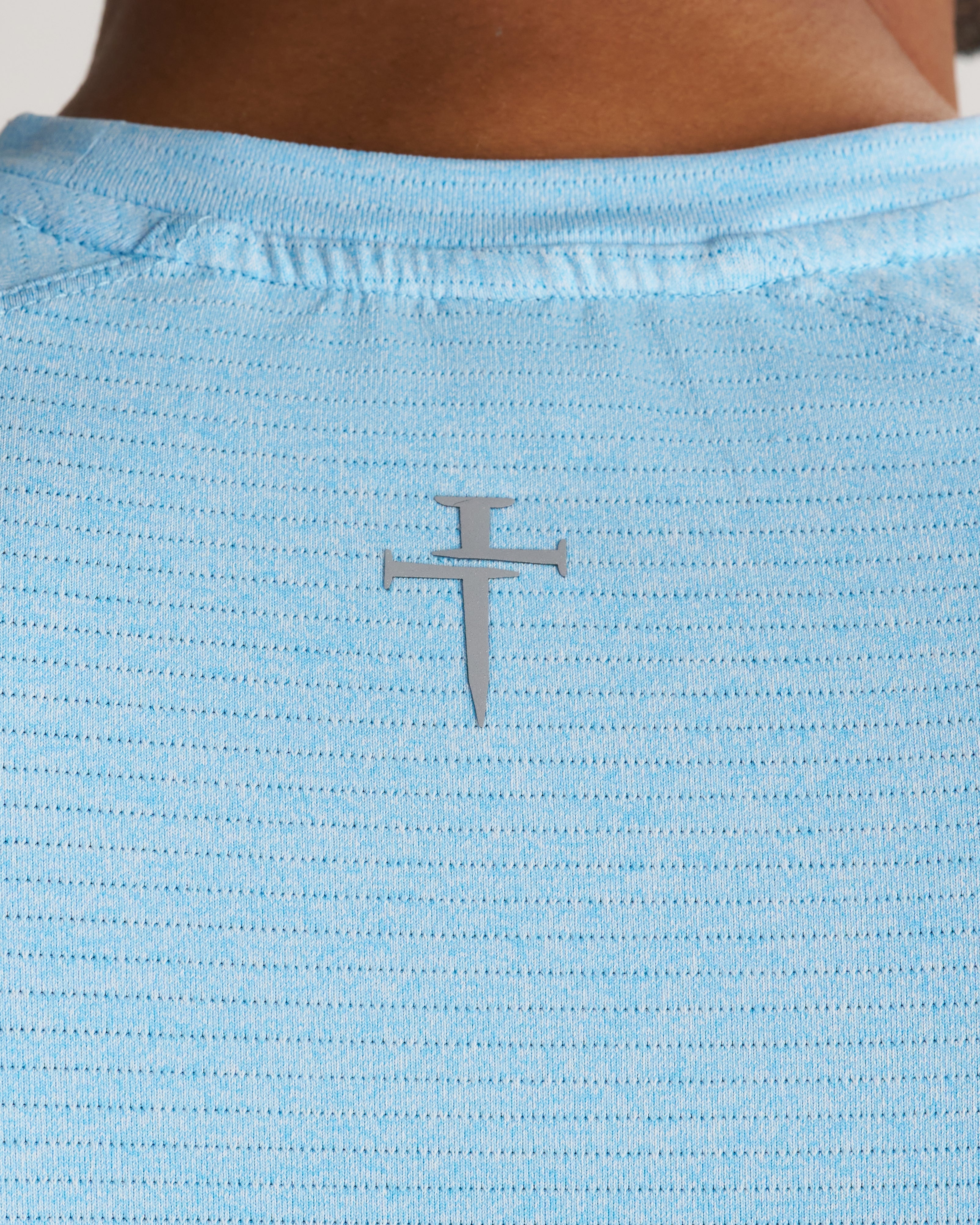 Aion-Lite™ Tee "Three Nails" - Sky Blue Marl