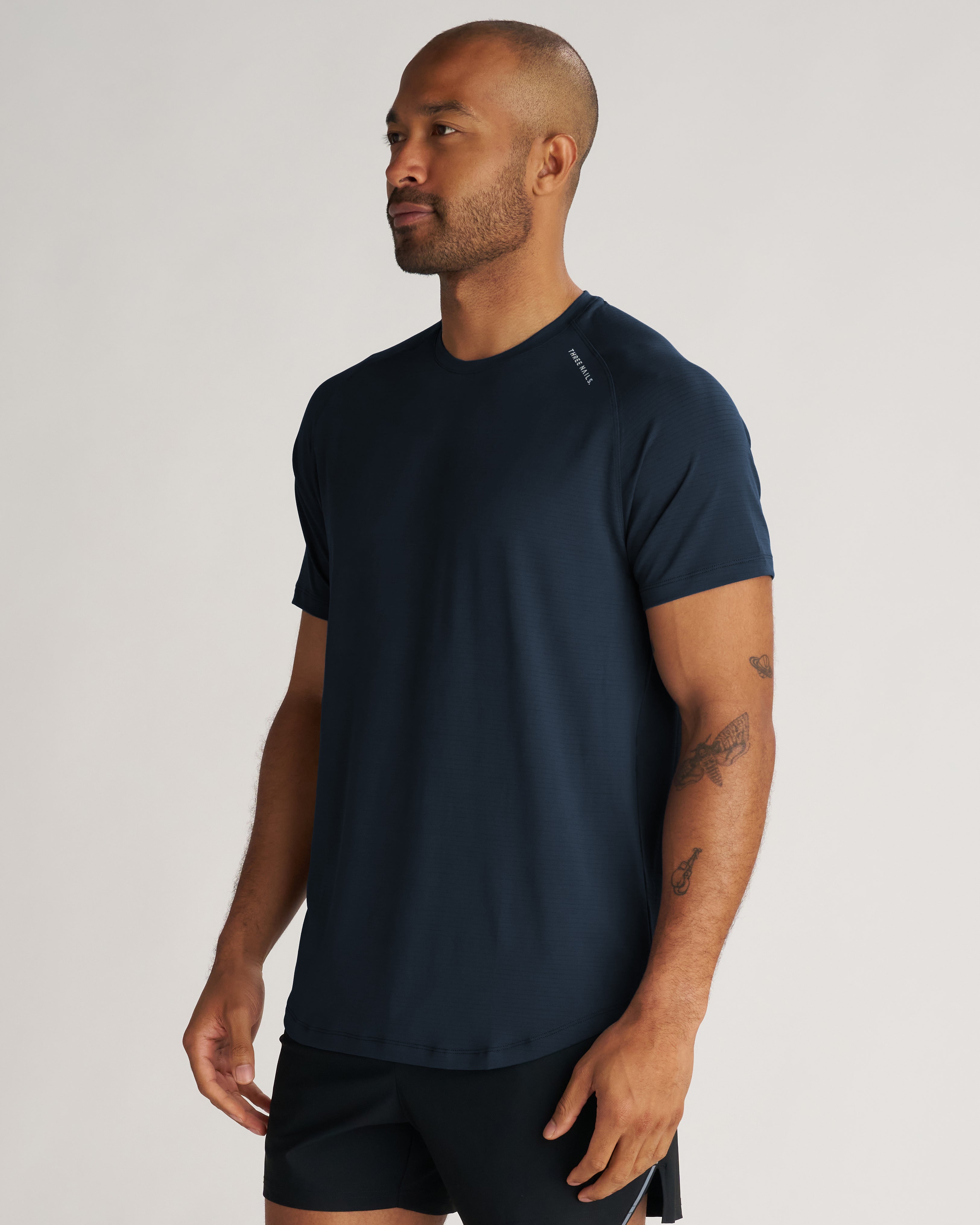 Aion-Lite™ Tee "Three Nails" - Midnight Navy