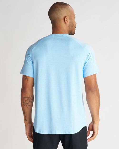 Aion-Lite™ Tee "Cross" - Sky Blue Marl