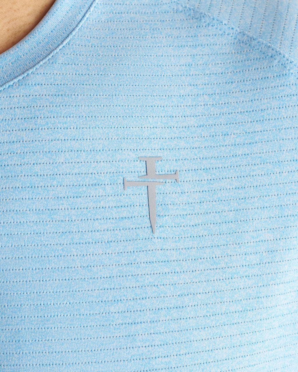 Aion-Lite™ Tee "Cross" - Sky Blue Marl