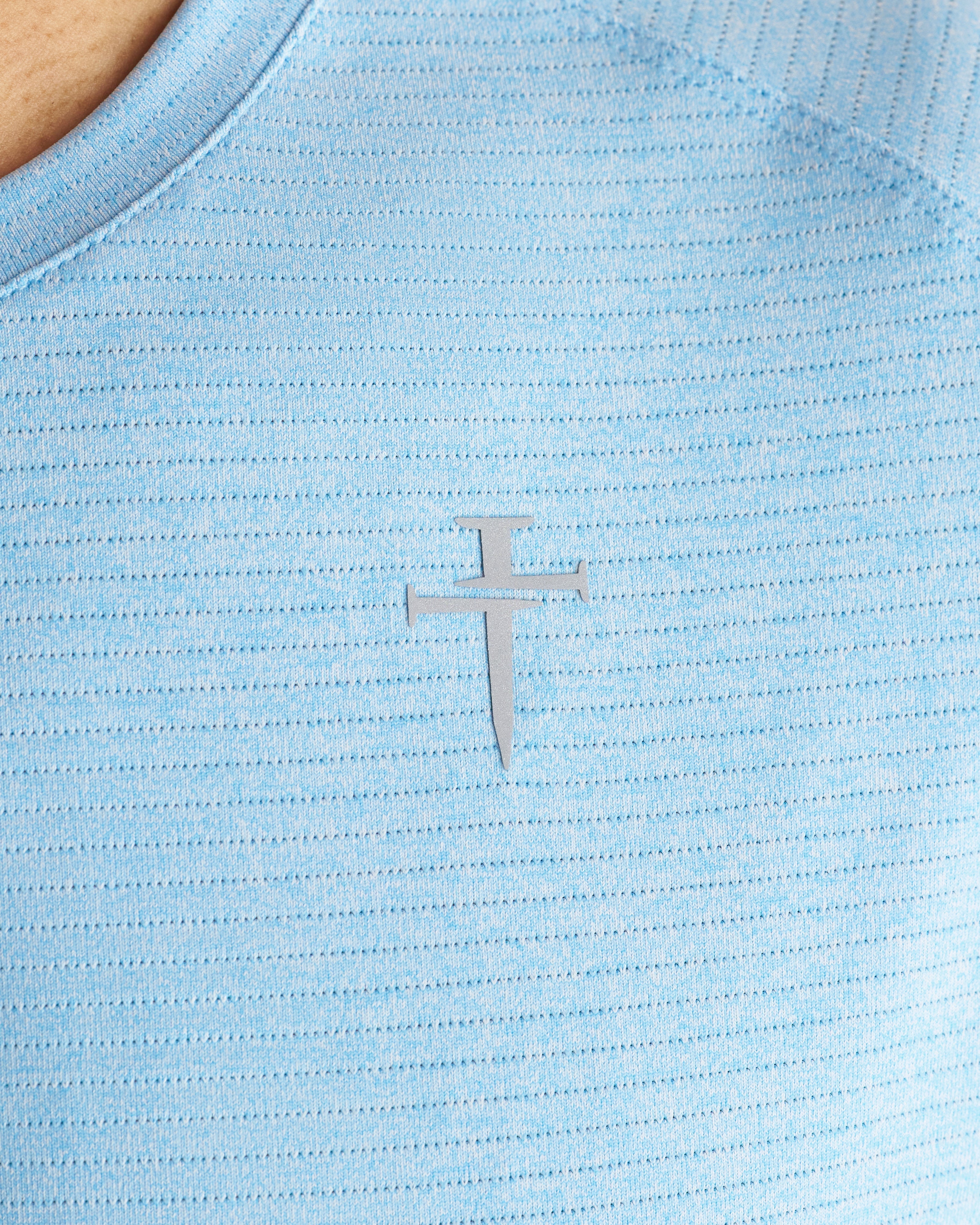 Aion-Lite™ Tee "Cross" - Sky Blue Marl