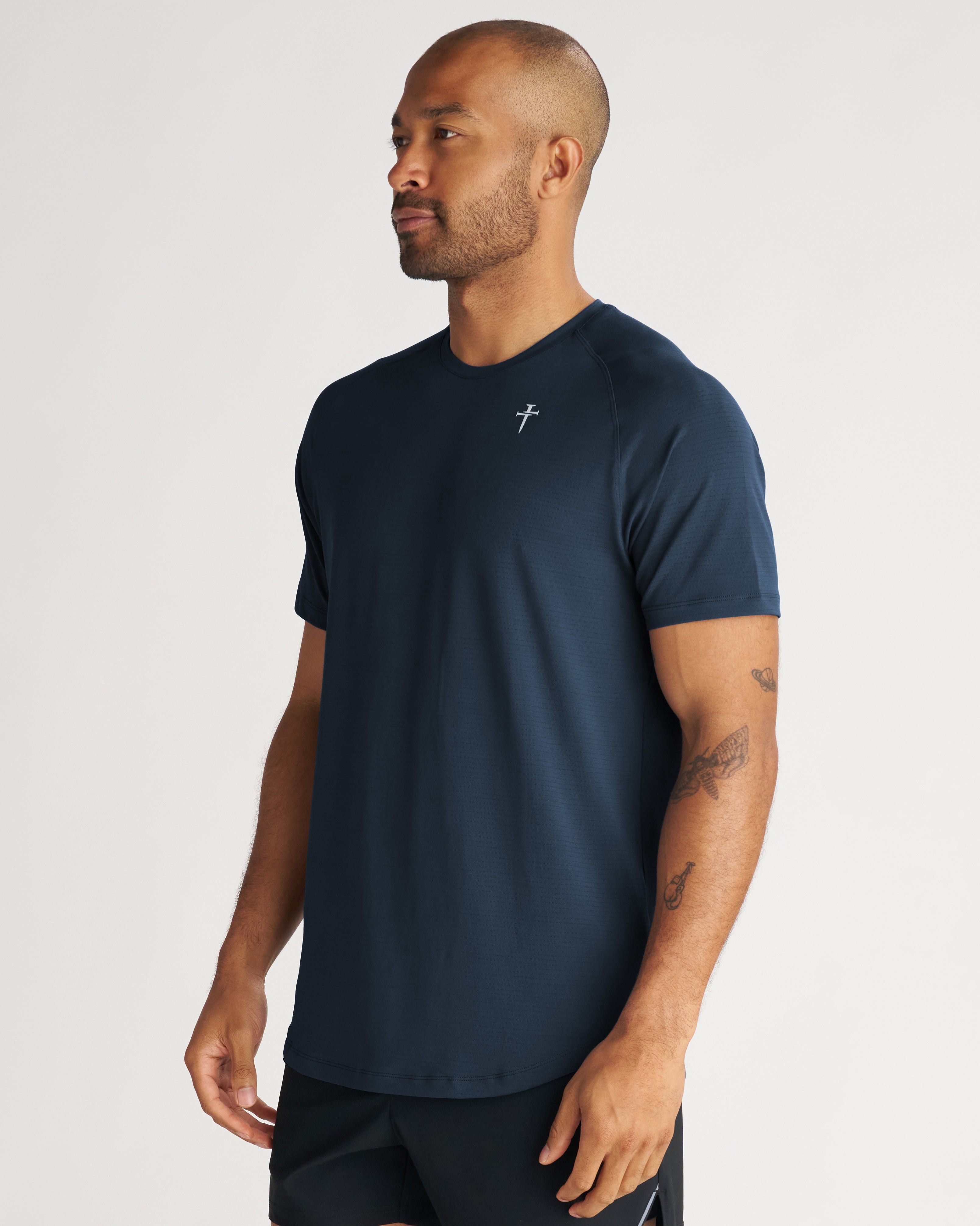 Aion-Lite™ Tee "Cross" - Midnight Navy