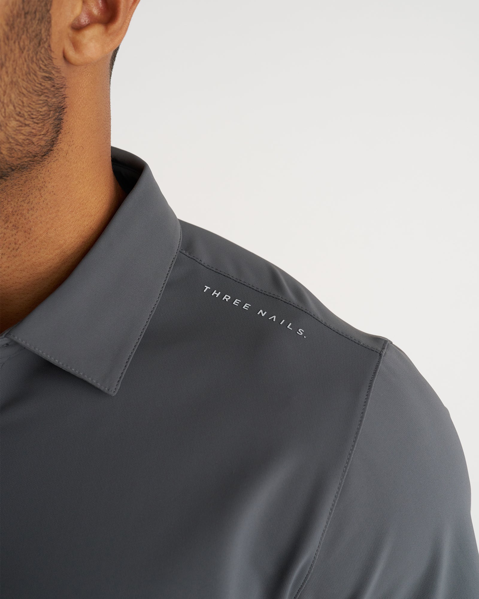 Vented Tech Polo “Three Nails” - Space Grey