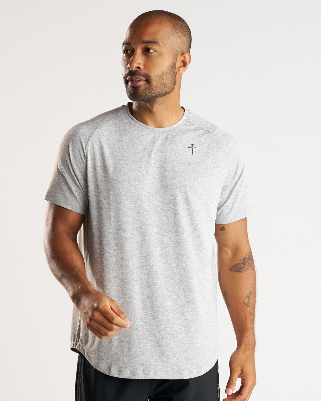Aion-Lite™ Tee "Cross" - Grey Marl