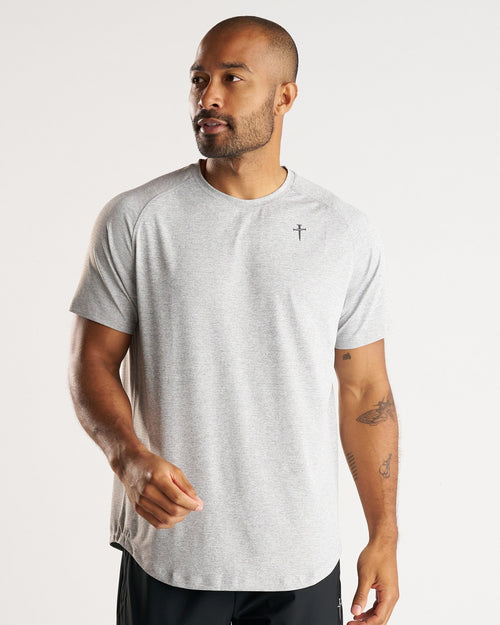 Aion-Lite™ Tee "Cross" - Grey Marl