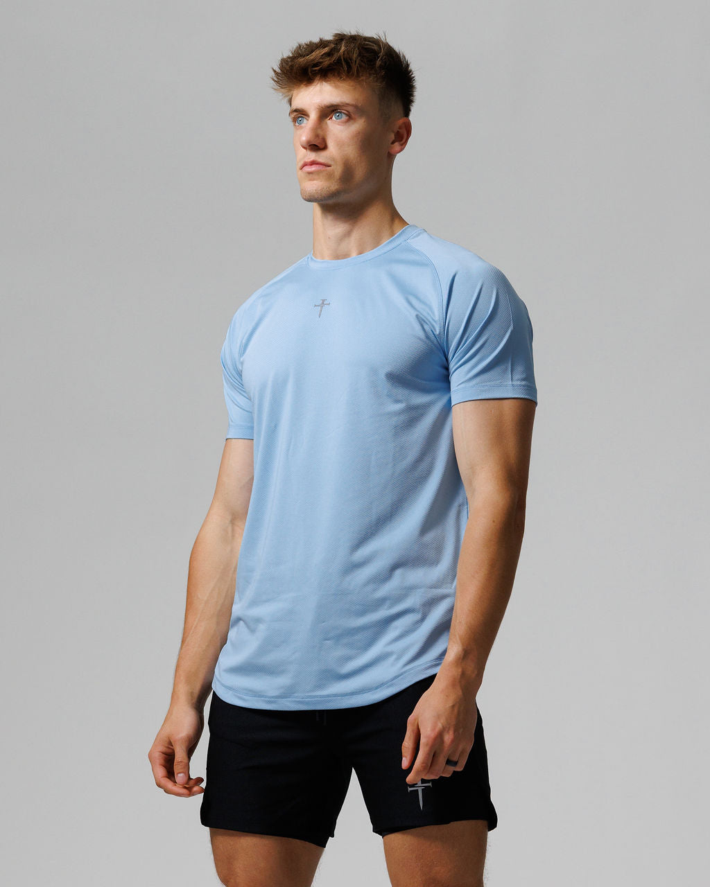 Pro-Tech Tee "Cross" - Sky Blue