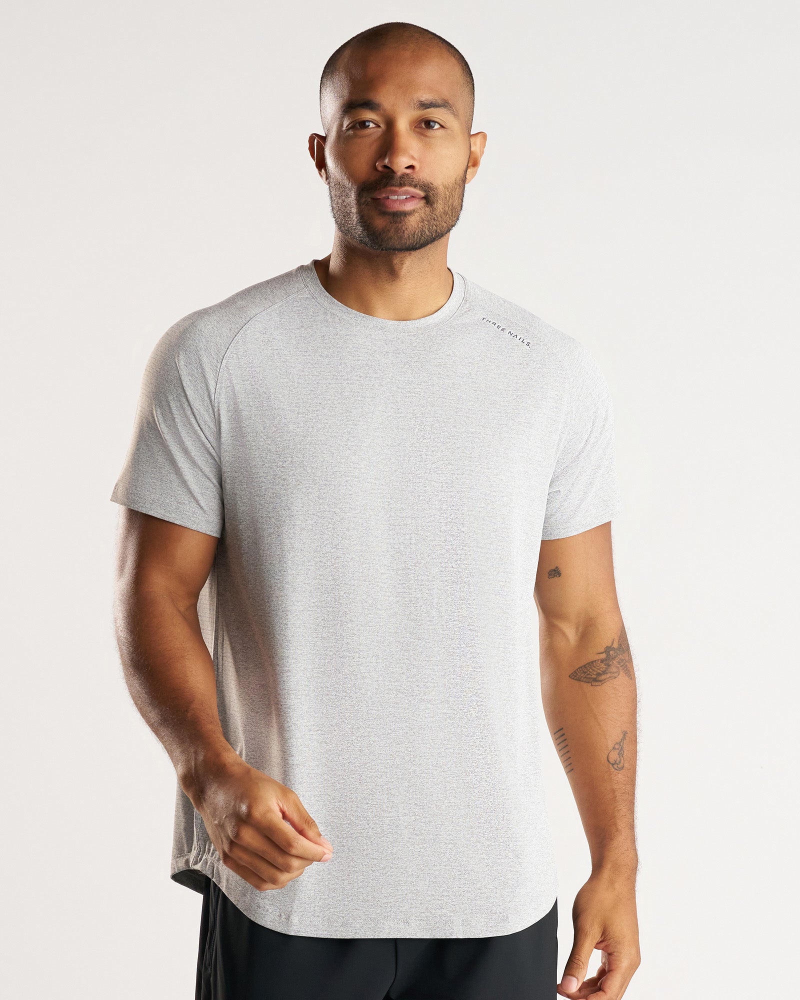 Aion-Lite™ Tee "Three Nails" - Grey Marl