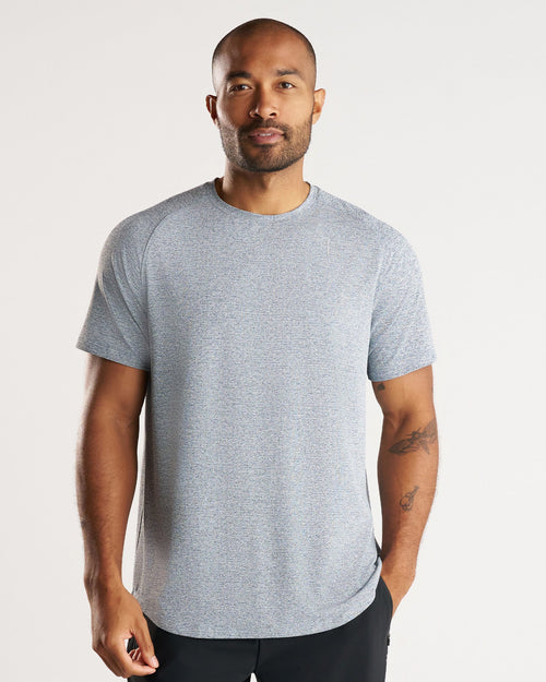 Aion-Lite™ Tee "Cross" - Midnight Navy Marl